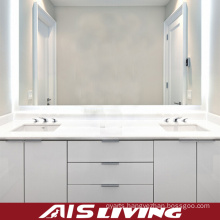 White PVC Bathroom Vanity Cabinets with Drawer (AIS-B001)